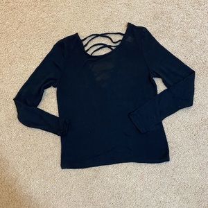 3 for $10 H&M Black Mesh Top